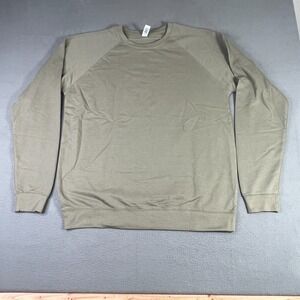Independent Trading Icon Mens 2XL Beige Lightweight Loopback‎ Terry Crew Neck